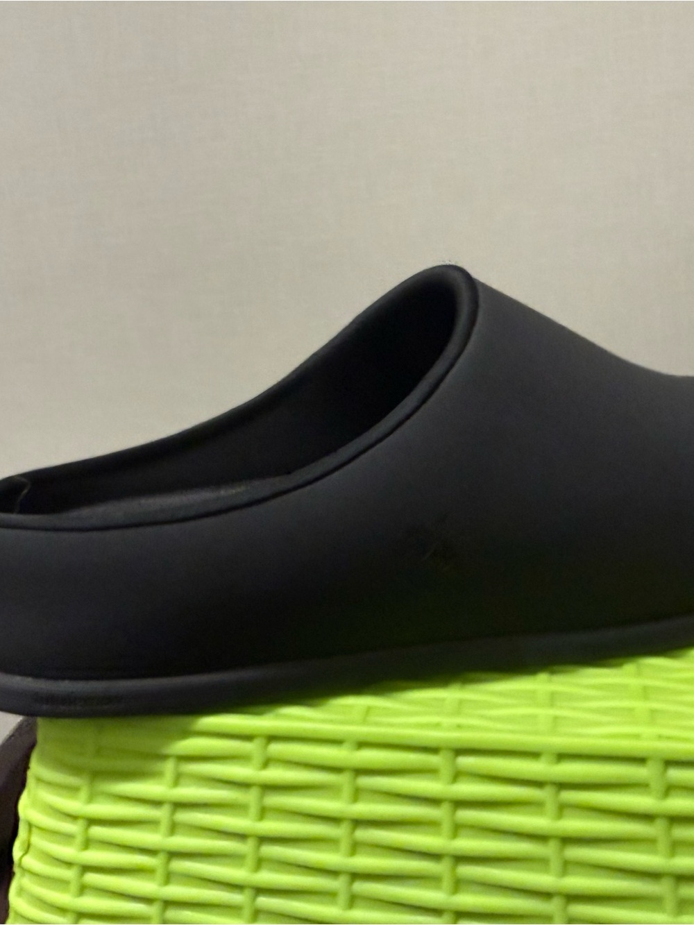 lululemon athletica Black Clog with Neon Green Sole